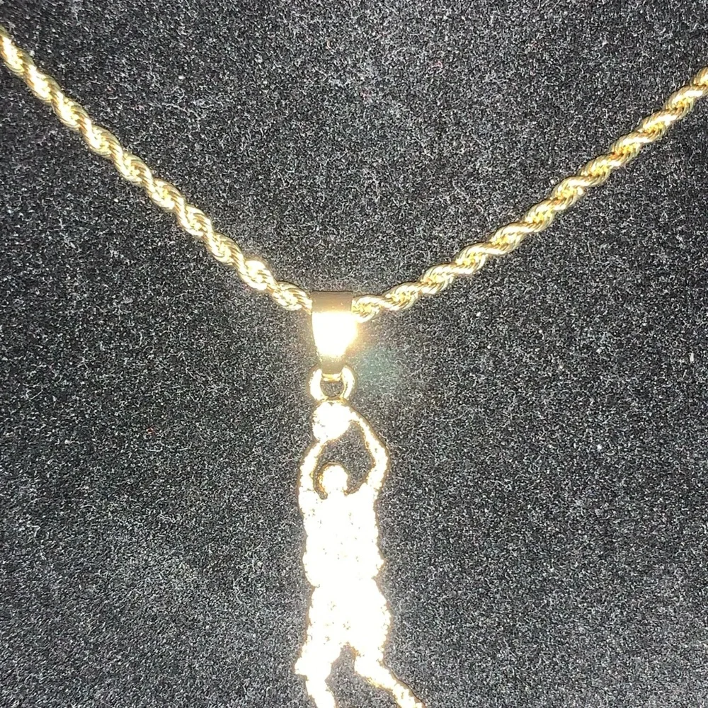 COPY - Pendant Necklace Charm Jump-Man Basketball - Picture 2 of 5